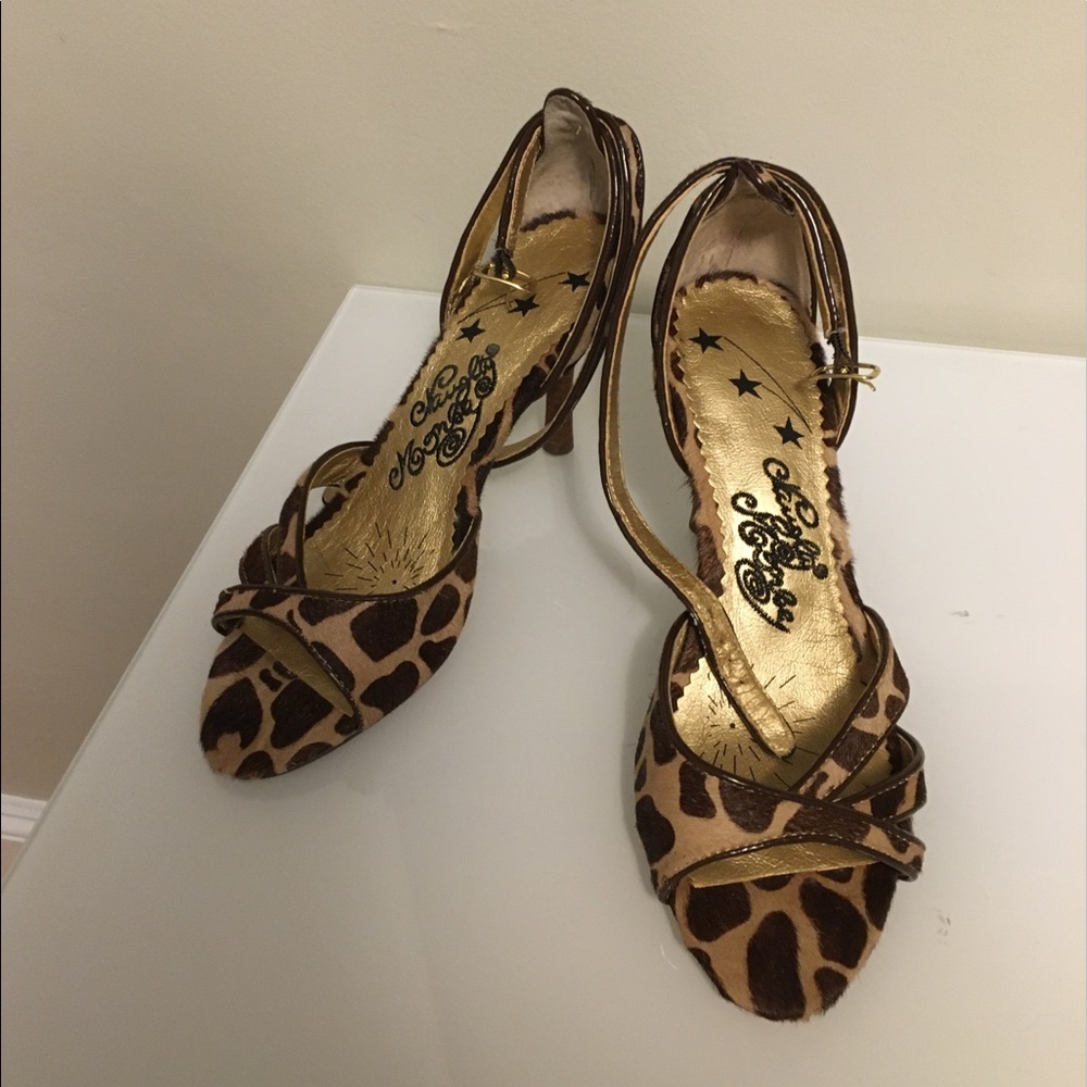 Naughty Monkey Calf Hair Leopard Heels